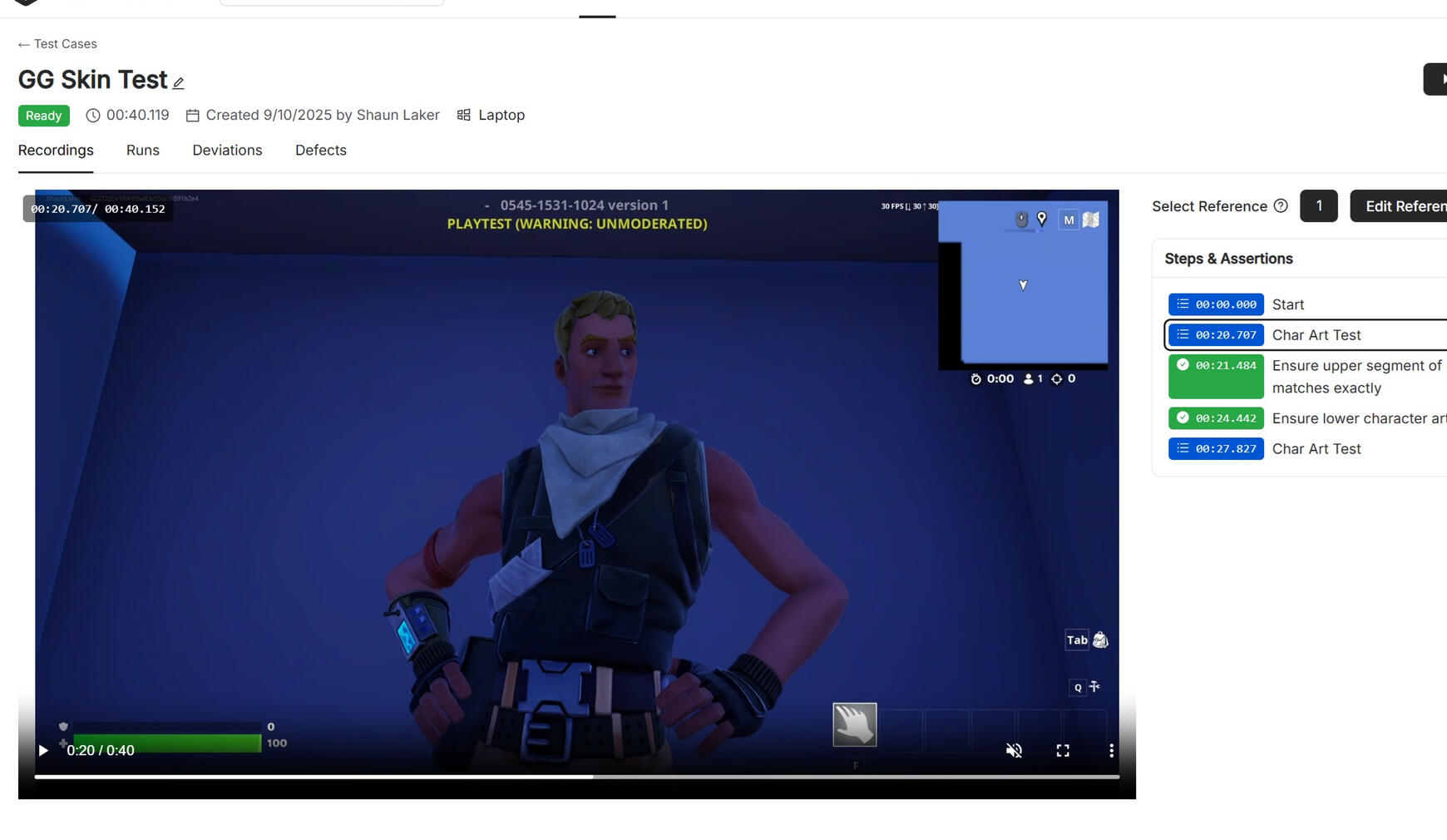 test case view test case view