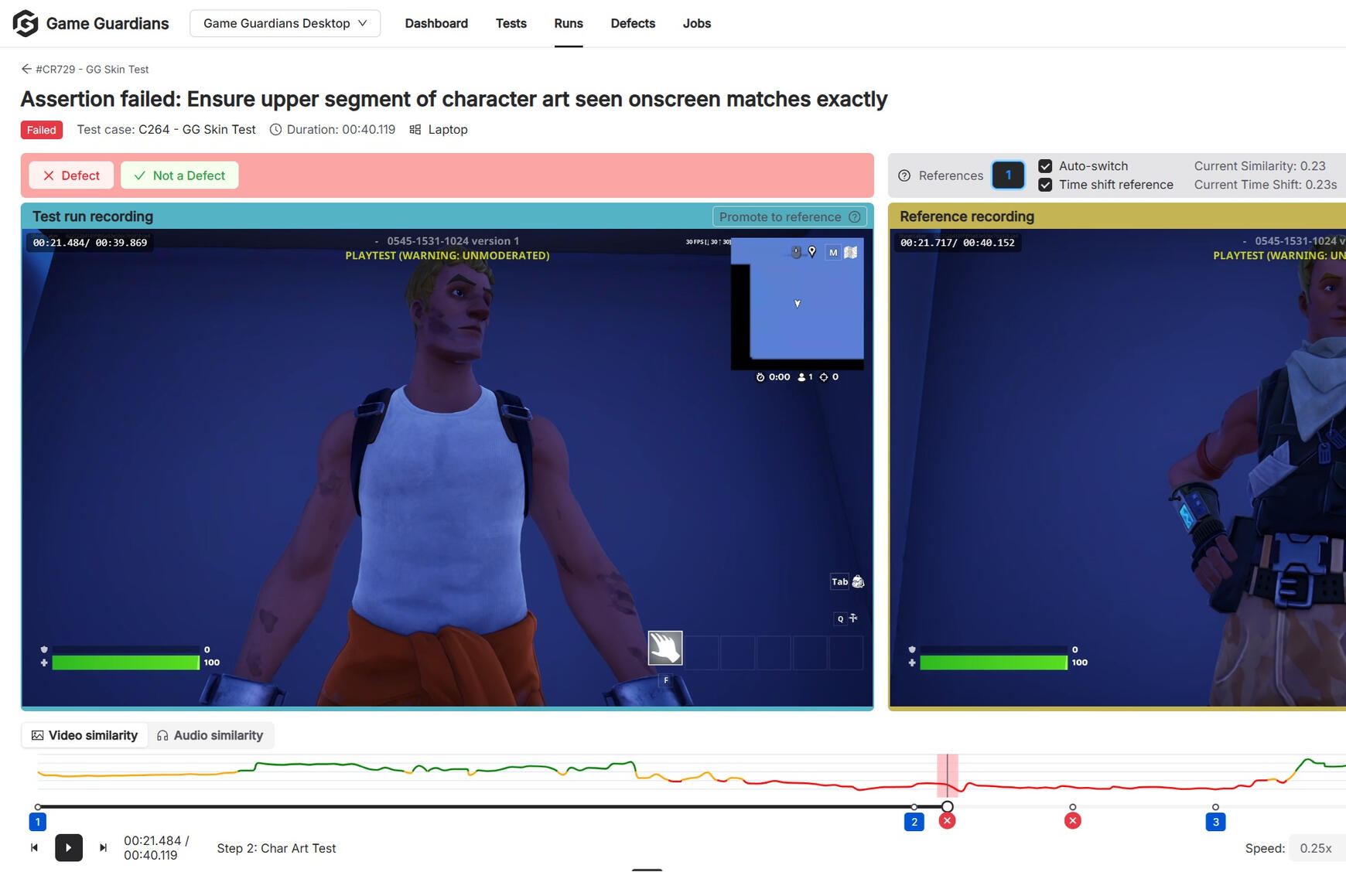 test run view test run view